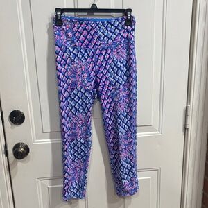 Lilly Pulitzer Pink and Blue Kids Leggings